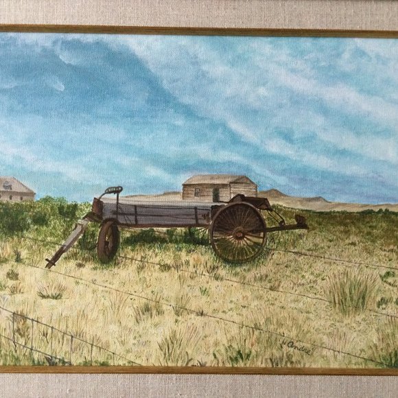Original painting farm scene professionally framed - Picture 7 of 8